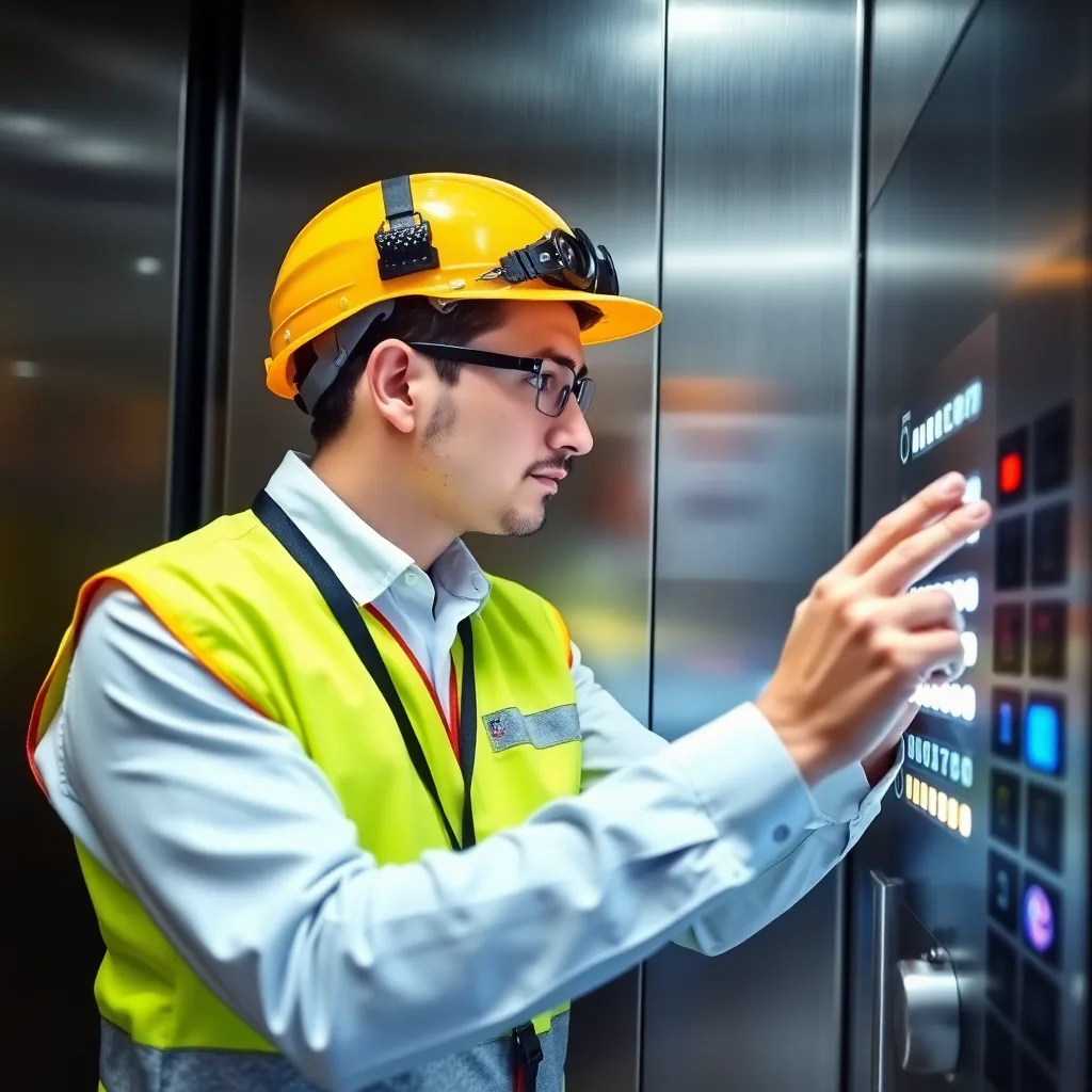 Professional elevator technician